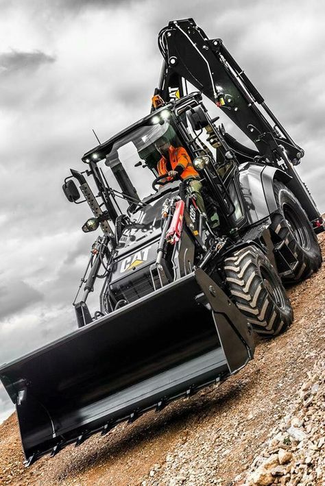 Cat backhoe... yeah good luck getting me out!!! Cat Backhoe, Earth Moving Equipment, Welding Rigs, Equipment Operator, Caterpillar Equipment, Big Tractors, Cat Machines, Heavy Construction Equipment, Construction Machines