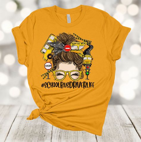 Bus Driver Shirts, School Bus Crafts, Bus Crafts, Bus Driver Gift, Bus Driver Gifts, School Bus Driver, Bus Driver, Bella Canvas Tees, School Bus