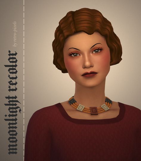 retro-pixels:   A classic hairstyle for your... | Sims 4 Historical Cc Sims 4 Cc 1920s Makeup, Ts4 Vintage Hair, Sims 4 Cc 1940s Hair, 1920s Sims 4 Cc Hair, Sims 4 20s Hair, 20s Cc Sims 4, Sims 4 30s Cc, Sims 1920s Cc, Sims 4 1920s Hair