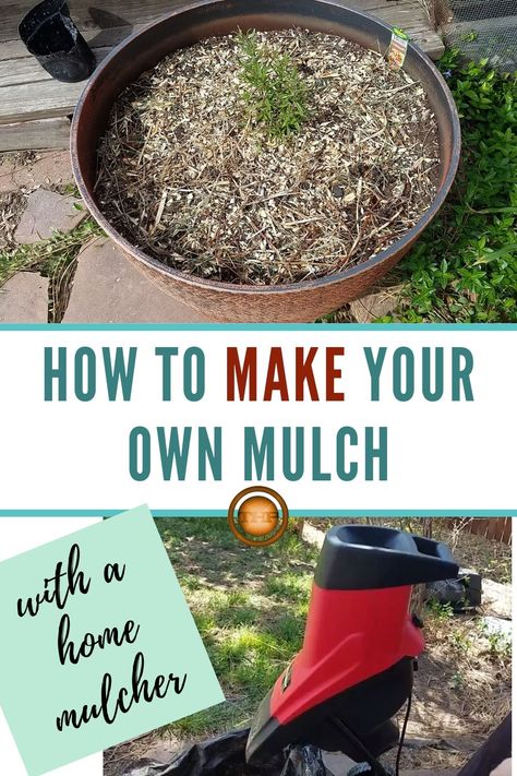 How to use a DIY home wood mulcher/chipper to recycle all of those dead tree limbs you've been collecting in your yard into useful, nutrient-rich, mulch for your garden. #mulch #trees #limbs #woodchipper #mulcher #DIY Diy Mulch, Garden Mulch, Tree Limbs, Backyard Trees, Wood Mulch, Dead Tree, Wood Chipper, Survival Gardening, Heirloom Vegetables