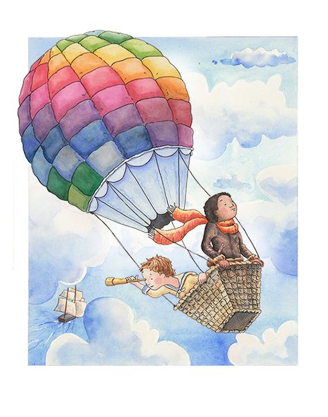 Up Up and Away Nursery Art Print  Children's Art  by JaneHeinrichs, $40.00 Ballon Drawing, Hot Air Balloon Cartoon, Ballon Illustration, Hot Air Balloon Drawing, Hot Air Balloons Art, Baby Print Art, Balloon Illustration, Children's Art, S Art