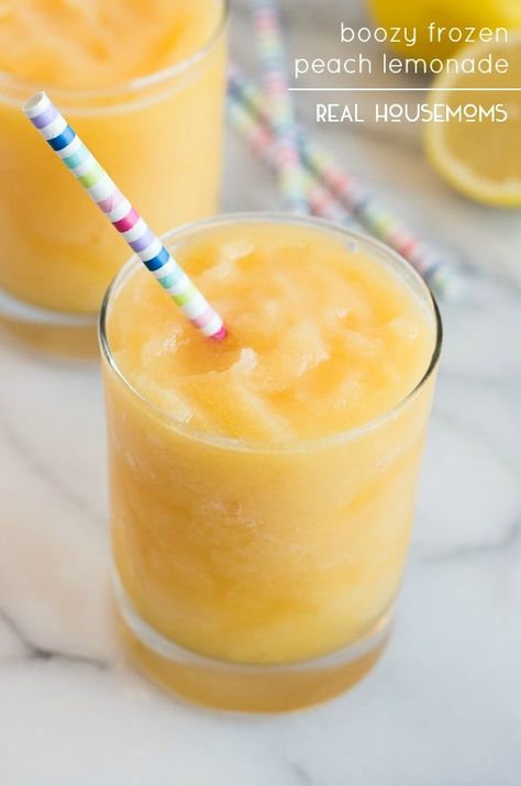 Frozen Peach Lemonade, Alcohol Slushies, Awesome Cocktails, Beverage Cart, Frosted Lemonade, Peach Vodka, Peach Drinks, Hey Bartender, Special Drinks