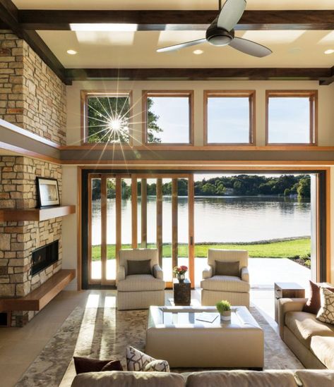 A Prairie-style Home by Bruce Lenzen Design/Build - Midwest Home Praire Style Homes, Prairie Style Houses Interior, Prairie Style Interior, Modern Prairie Home, Prairie Style Architecture, Midwest Home, Modern Prairie, Prairie House, Prairie Home