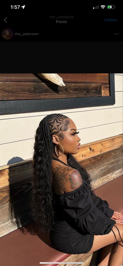 Braid Vacation Hair, Braided Vacation Hairstyles For Black Women, Jamaica Hairstyles Braids, Jamaica Trip Hairstyles, Natural Boho Braids Black Women, Braids With Leave Out Curls, Bohemian Cornrows Braids, Fulani Locs, Vacation Braids For Black Hair