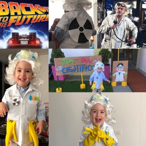 Back to the Future Científico  Disfraz Niño Doc Brown Costume, Science Week, Doc Brown, Spirit Week, Back To, Back To The Future, To The, To The Future, Santa Maria