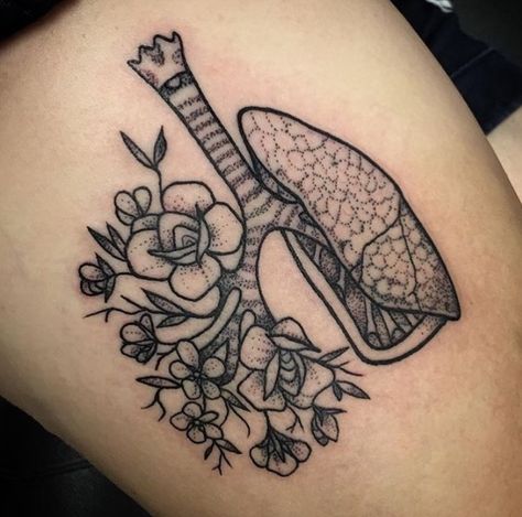 Lung Tree Tattoo, Choreomania Tattoo, Lungs And Flowers Tattoo, Flower Lung Tattoo, Lung Tattoo Ideas Just Breathe, Respiratory Tattoo Ideas, Lung Disease Tattoo, Yahweh Lungs Tattoo, Obgyn Tattoo