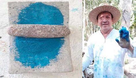 Logran recrear el "Azúl Maya" con su composición original • NeoMexicanismos Precolumbian Art, Maya Art, Blue Names, Blue Pigment, Eco Printing, Quintana Roo, Owl House, Art And Architecture, Cuba