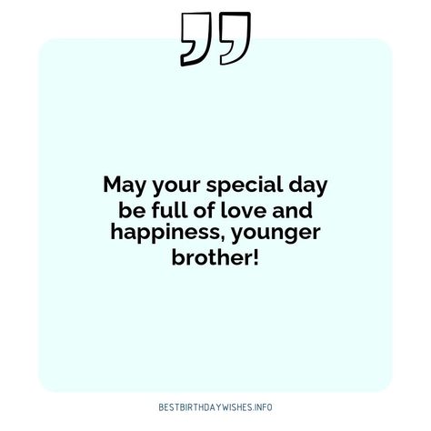 It's your younger brother's birthday and you want to make it extra special. Writing a heartfelt wish can make all the difference, but it can be hard t... | # #BirthdayWishes Check more at https://www.ehindijokes.com/birthday-wishes-for-younger-brother/ Birthday Wishes For Younger Brother, Unique Birthday Wishes, Brother Birthday Quotes, Elder Brother, Brother Birthday, Younger Brother, Wishes For You, Birthday Quotes, Insta Story