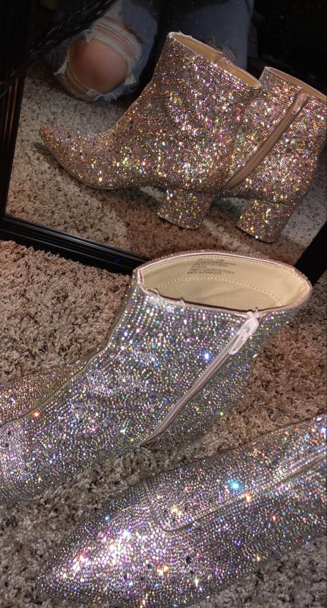 BETSY JOHNSON BOOTIES Betsey Johnson Rhinestone Boots Outfit, Betsey Johnson Sparkle Boots Outfit, Betsy Johnson Glitter Booties Outfit, Betty Johnson Rhinestone Boots, Betsey Johnson Cady Boots, Betsy Johnson Sparkle Boots, Silver Slippers, Sparkly Boots, Blue By Betsey Johnson