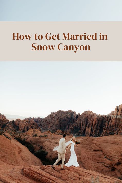 If you are wanting to get have a small wedding or elopement in Snow Canyon State Park, you will need to get a permit, which is $150 (a lot cheaper than a “traditional” wedding ceremony location, right?) The park offers 4 amazing locations to have your wedding ceremony: Snow Canyon Scenic Overlook, Petrified Dunes, Lower Galoot, and Sand Dunes. The park has certain restrictions on dates, number of guests, and hours so be sure to reach out to them first thing. Park Wedding Reception, Traditional Wedding Ceremony, How To Get Married, Snow Canyon State Park, Northern Utah, Wedding Ceremony Traditions, St George Utah, National Park Wedding, Southern Utah