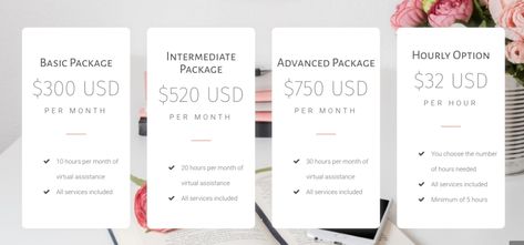 Virtual Assistant Pricing: Hourly vs. Packages - The Virtual Savvy Virtual Assistant Pricing, Virtual Assistant Tools, Small Business Management, Admin Assistant, Social Media Packages, Virtual Assistant Jobs, Small Business Plan, Administrative Assistant, Virtual Assistant Business