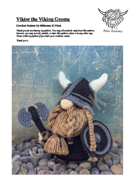 Viking Gnome Crochet Pattern, Crochet Tomte Gnome, Crochet Viking Gnome, Viking Crochet Pattern Free, Crochet Viking Hat Free Pattern, Viking Crochet Pattern, Gonk Crochet Pattern Free, Crochet Gonk Pattern Free, Free Crochet Gnome Pattern