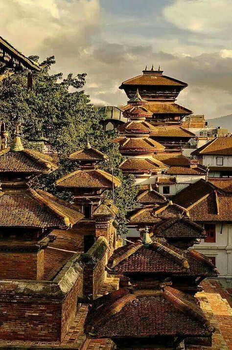 Traditional Nepalese stone fountains line the swimming pool. #Indistay | Dwarika's Hotel Kathmandu Nepal Art, Durbar Square, Nepal Kathmandu, Kathmandu Valley, Nepal Travel, South Asia, Incredible India, Himalayan, Old Pictures