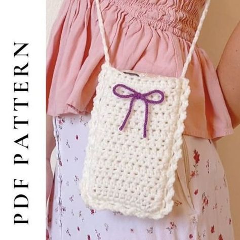 Free Crochet Patterns Iphone Crochet Case Pattern, Crochet Cellphone Bag, Phone Crochet Bag, Crochet Phone Bag Free Pattern, Crochet Case Pattern, Crochet Small Purse, Crochet Phone Bag, Phone Bag Crochet, Phone Bag Pattern