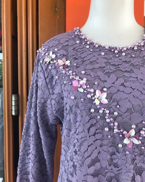 Payet Leher Kebaya, Motif Payet, Inspirasi Payet, Model Payet, Payet Kebaya, Kebaya Simple, Detail Couture, Kebaya Brokat, Embroidery Fashion Detail