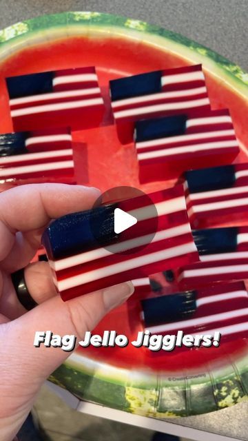 K Allder on Instagram: "Jello Jigglers, American Flag style! Happy Independence Day!   #july4th #flag #american #americanflag #jellojiggler #jello" Magic Flag Jello Jigglers, Flag Jello, Jello Jigglers, Layered Jello, Patriotic Desserts, Themed Food, Flag American, Jello Shots, Happy Independence