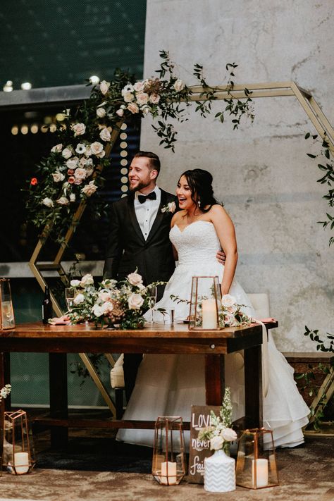 Hexagon Sweetheart Table Backdrop, Hexagon Centerpiece Wedding Inspiration, Hexagon Arch Decor, Heptagon Wedding Arch, Irish Wedding Decorations, Hexagon Arch, Farm Table Decor, Sweetheart Table Backdrop, Wedding Planning Notebook