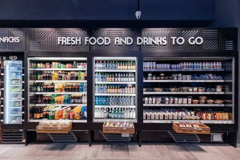 Convenient Store Design, Grab And Go Design, Convenience Store Design, Supermarket Design Interior, Supermarket Display, Grocery Store Design, Food Retail, Supermarket Design, Pharmacy Design