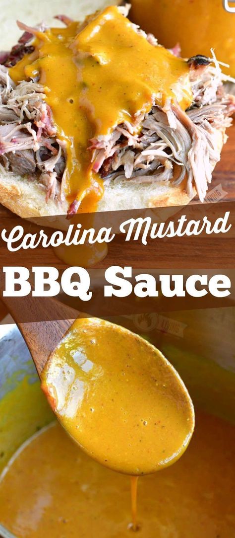 Pulled Pork Sauce Recipe, Carolina Mustard Bbq Sauce, Mustard Based Bbq Sauce, Easy Bbq Sauce, Bbq Tips, Mustard Bbq Sauce, White Bbq Sauce, Sweet Bbq Sauce, Pork Chicken