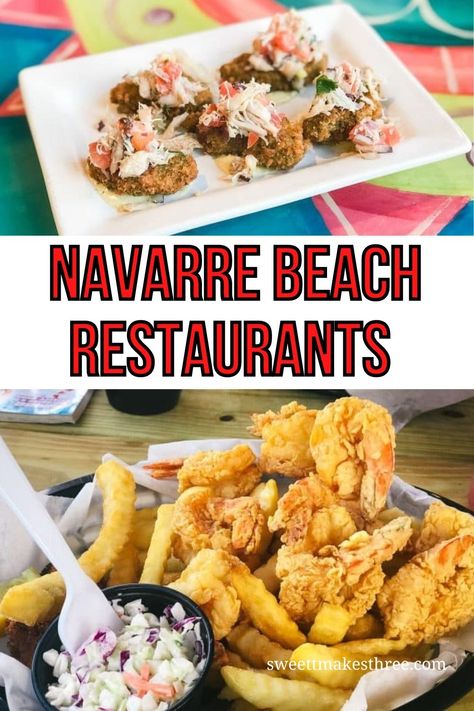 Navarre Beach is one of the most popular vacation destinations on Florida's Gulf Coast. You'll find a number of restaurants to choose from that will suit every taste, budget and occasion. Here are some ideas for dining in Navarre Beach! Which of these Navarre Beach restaurants will you try first? Navarre Beach Florida Things To Do, Things To Do In Navarre Beach Fl, Navarre Florida, Navarre Beach Florida, Gulf Breeze Florida, Places To Eat Pensacola Beach, Navarre Beach Florida Restaurants, Clearwater Beach Florida Restaurants, Gulf Shores Restaurants