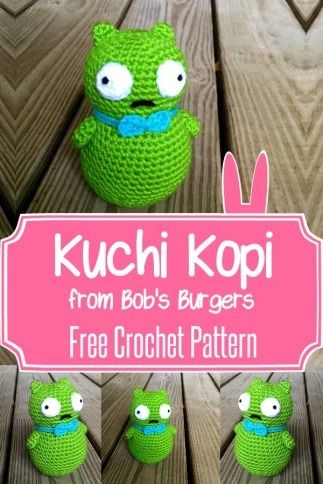 Kuchi Kopi – Free Crochet Pattern – Make It Sew Crochet Kuchi Kopi, Leg Warmers Crochet Pattern, Leg Warmers Pattern, Crochet Elephant Pattern, Crochet Leg Warmers, Bob's Burgers, Crochet Design Pattern, Crochet Elephant, Hard At Work