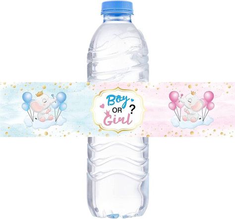 Boy or Girl Water Bottle Labels Gender Reveal Baby Shower Water Bottle Stickers | eBay in 2022 | Baby shower water bottles, Girls water bottles, Bottle stickers Elephant Theme Party, Birthday Party Drinks, Girls Water Bottles, Baby Shower Water Bottles, Perfect Birthday Party, Elephant Theme, Shower Water, Label Paper, Theme Party Decorations