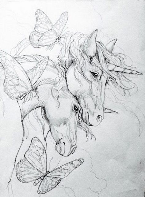 Painting Instructions, Unicorn Painting, Unicorn Tattoos, Unicorn Drawing, Horse Coloring Pages, Pencil Shading, Mythical Animal, Horse Tattoo, Unicorn Art