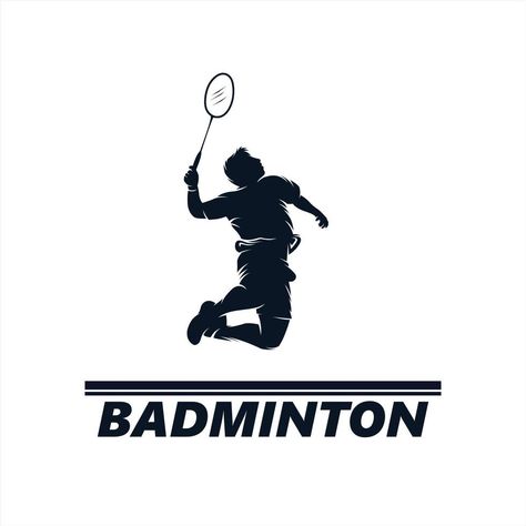 Badminton Silhouette, Smash Badminton, Badminton Smash, Silhouette Logo, Badminton, Vector Art, Vector Free, Clip Art, ? Logo