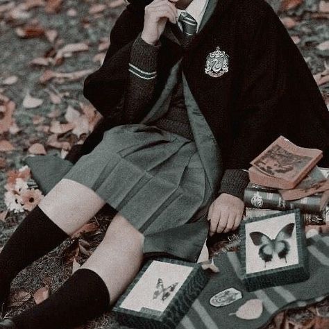 Riddle Harry Potter, Slytherin Draco, Slytherin Uniform, Harry Potter Uniform, Slytherin Girl, Slytherin Clothes, Slytherin Outfit, Slytherin Fashion, Harry Potter Oc