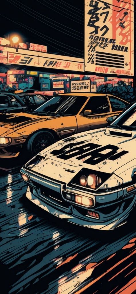 Seni Mural, الفن الرقمي, Seni Pop, Anak Haiwan, Mobil Drift, Jdm Wallpaper, Cool Car Drawings, Cool Car Pictures, Tapeta Galaxie