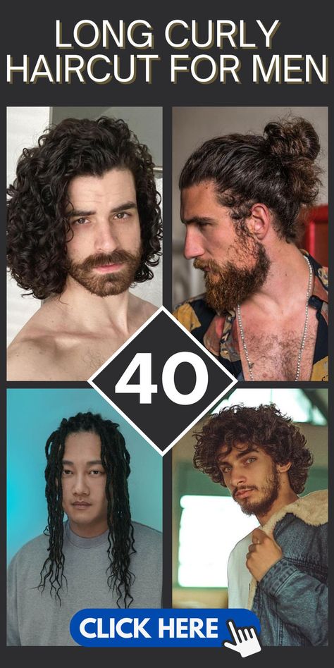 Elevate your look with 40 stylish men's long curly haircut ideas! Explore trendy and versatile styles to embrace your natural curls. #LongCurlyHair #MensHaircuts #StyleInspiration Curly Haircut For Men, Curly Haircut Ideas, Long Curly Haircuts, Curly Haircut, Haircut For Men, Layered Curls, Guy Haircuts Long, Haircut Long, Curly Mullet