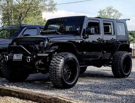 Jeep Lifted, Black Jeep Wrangler, Jeep Wrangler Lifted, Jeep Photos, Custom Jeep Wrangler, Jeep Wave, Jeep Mods, Black Jeep, Jeep Wrangler Sahara