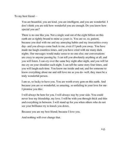 To My Best Friend On His Birthday, Bsf Appreciation Paragraph, Words To Describe Your Best Friend, Love Letters Best Friend, Best Friend Appreciation Paragraphs, Friendship Letters Best Friends, Heartfelt Letter To Best Friend, Appreciation Letter To Best Friend, Quince Speech