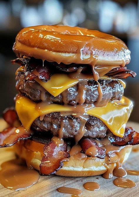 Doughnut Burger, Burger Aesthetic, Donut Burger, Shallot Recipes, Dude Food, Gourmet Food Plating, Sweet Roll Recipe, Anime Foods, Big Burgers