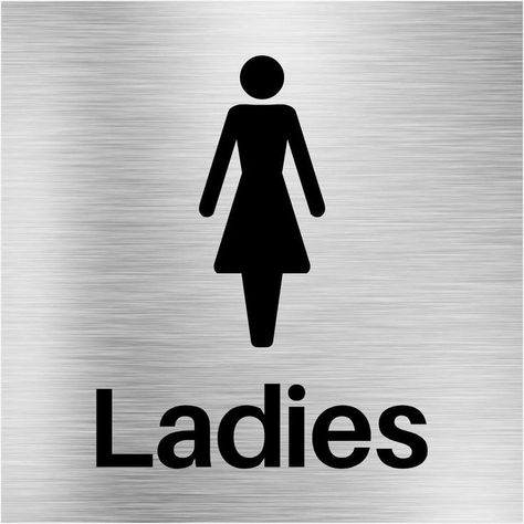 Ladies Toilets Sign in Brushed Silver | Toilet Signs in 2022 | Ladies toilet, Toilet sign, Brushed silver Safety Signs And Symbols, Ladies Toilet, Toilet Door Sign, Female Image, Toilet Door, Toilet Sign, Outdoor Signage, Sign Materials, Text Background