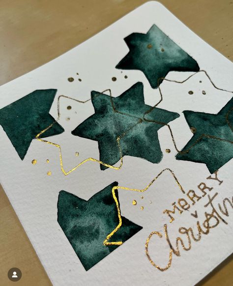 Cute Watercolor Cards, Christmas Cards Aquarel, Easy Christmas Watercolor Cards, Christmas Cards Handmade Watercolor, Aquarell Christmas, Watercolor Christmas Cards Diy, Advent Calendar Activities, Cute Christmas Cards, K Crafts