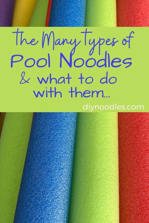 Pool Noodles come in a variety of sizes, shapes, colors, thicknesses, lengths, and have many uses. Here are some of the common types of pool noodles and some ideas on how to use them. Pool Noodle Costumes, Pool Noodle Ideas Life Hacks, Diy Noodles, Water Noodles, Noodle Crafts, Swim Noodles, Noodles Ideas, Pool Noodle Crafts, Foam Noodles