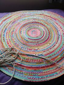 Colorful Braided Rug, Scrap Fabric Placemats, Making Rugs From Fabric Scrap, Fabric Rugs Scrap, Braided Scrap Fabric, Scrap Fabric Rug, Scrap Rug, Area Rugs Diy, Rag Rug Diy