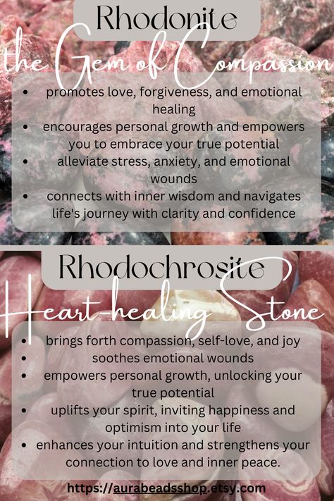 Rhodonite Vs Rhodochrosite, Rhodochrosite Crystal Meaning, Rhodonite Crystal Meaning, Crystals Rhodonite, Rhodonite Meaning, Rhodochrosite Crystal, Healing Rocks, Dream Farm, Crystal Guide