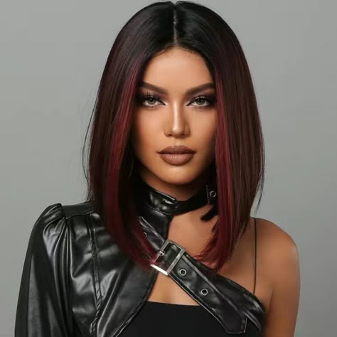 New In Package Straight Bob Ombre Heat Resistant 16" Long Bob Pendek, Pretty Wigs, Kort Bob, Long Bob Haircuts, Red Wigs, Ombre Wigs, Red Ombre, Short Bob Wigs, Bob Wig