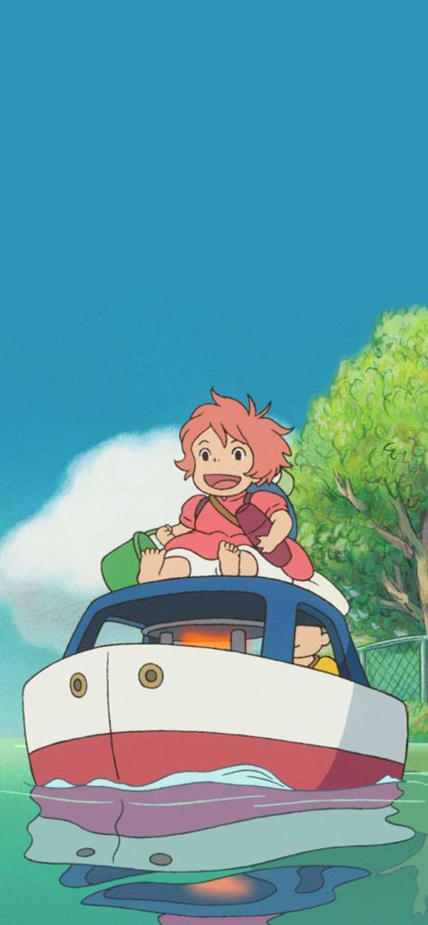 HD Ponyo Wallpaper Explore more #ponyo, Animated, Cute, Dentsu, Entertainment wallpaper. https://www.whatspaper.com/hd-ponyo-wallpaper-4/ Studio Ghibli Wallpaper Hd, Ponyo Wallpapers, Entertainment Wallpaper, Ponyo Studio Ghibli, Ponyo Anime, Animated Cute, Studio Ghibli Wallpaper, Ghibli Wallpaper, Ghibli Artwork