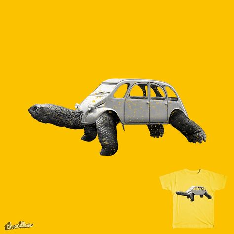 Turtle Car Turtle Graphic Design, Turtle Car, Surealism Art, Creative Advertising Design, Surrealism Photography, Grafic Design, Instagram Feed Inspiration, Paint And Sip, Matte Painting