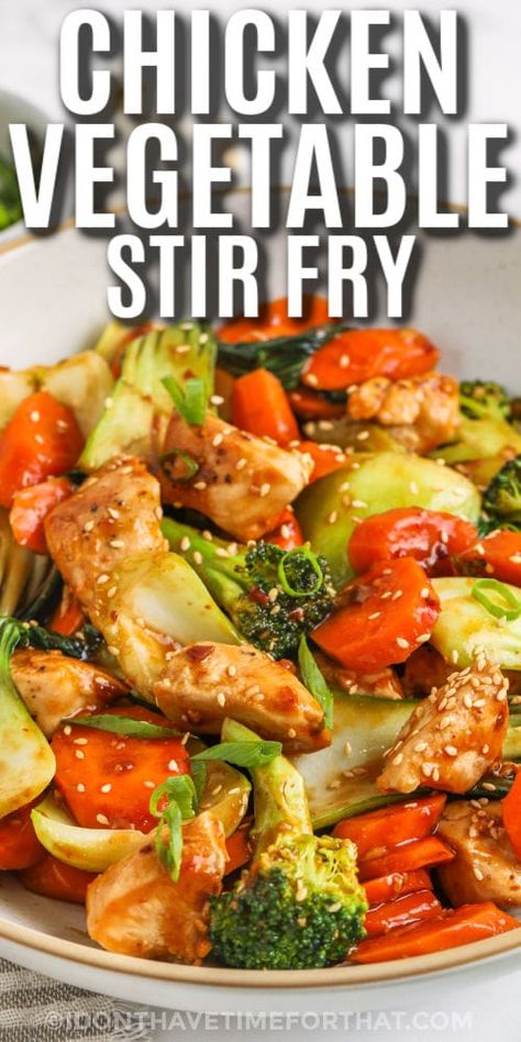 Asian Chicken Stir Fry, Chinese Chicken Stir Fry, Chicken Vegetable Stir Fry, Veggie Stir Fry Recipes, Stir Fry Recipes Healthy, Teriyaki Chicken Stir Fry, Easy Chicken Stir Fry, Vegetable Stir Fry Recipe, Chinese Stir Fry