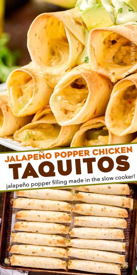 Cilantro Ranch, Flexitarian Recipes, Chicken Poppers, Southwestern Recipes, Popper Chicken, Authentic Mexican Recipes, Jalapeno Popper Chicken, Chicken Taquitos, Jalapeno Chicken