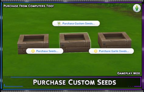 Custom Seed Packets, The Sims 4 Custom Content, Garlic Seeds, Metal Planter Boxes, Unique Planter, Metal Planters, Seed Packets, Sims 4 Custom Content, Maxis Match