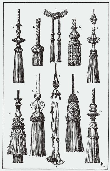 Tassels in A handbook of ornament (1898)... Have They Ever Been Out of Style... Diy Tassel, Tassel Jewelry, Shabby Vintage, Tassel Fringe, Beaded Tassels, Fiber Art, Diy And Crafts, Tassels, Lamps