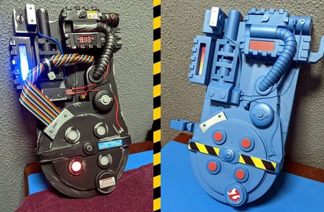 Gallery | Hasbro Kids Proton Pack Conversion | Hackaday.io Diy Proton Pack Ghostbusters, Proton Pack Diy, Proton Pack Ghostbusters, Ghostbusters Proton Pack, Ghostbusters Afterlife, Ghostbusters Costume, Proton Pack, Rub N Buff, Led Stick