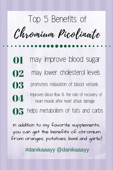 Top 5 Benefits of Chromium Picolinate