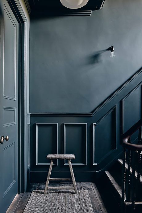 Colour Drenching, Color Drenching, Tongue And Groove Walls, Monochromatic Room, Crittal Windows, Farrow & Ball, Victoria House, London Houses, Open Plan Kitchen Dining