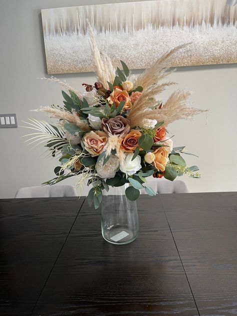 Rust Floral Arrangement, Copper Floral Arrangements, Flower Arrangements For Fall, October Floral Arrangements, Western Flower Arrangements, Western Floral Arrangements, Church Floral Arrangements, Boho Flower Arrangements, Fall Floral Arrangements Centerpiece